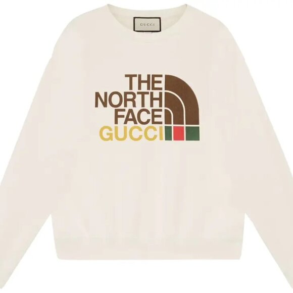 Gucci Sweaters - Gucci x The North Face Sweatshirt Ivory